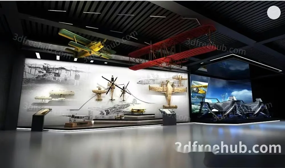 Modern Aircraft Museum 3D Model – 21090 – VRAY Render