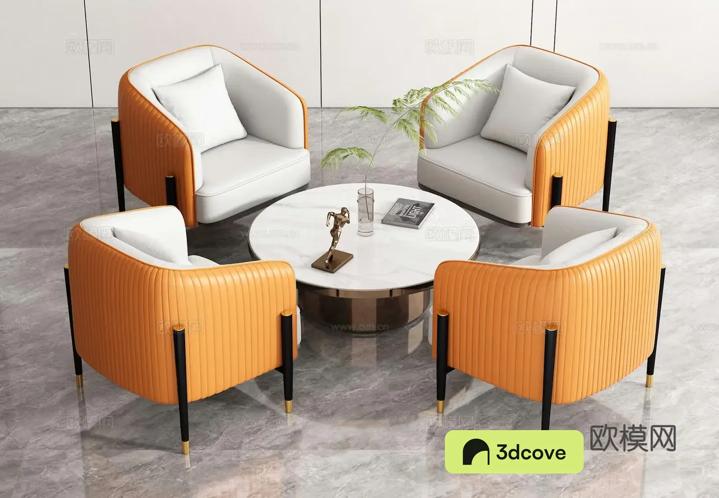 Negotiation sofa combination Sales office Reception negotiation area Hotel lobby Leisure table and chair combination Tea