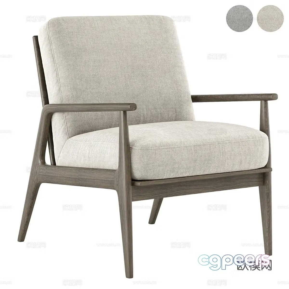 New Chinese casual chair 3D model