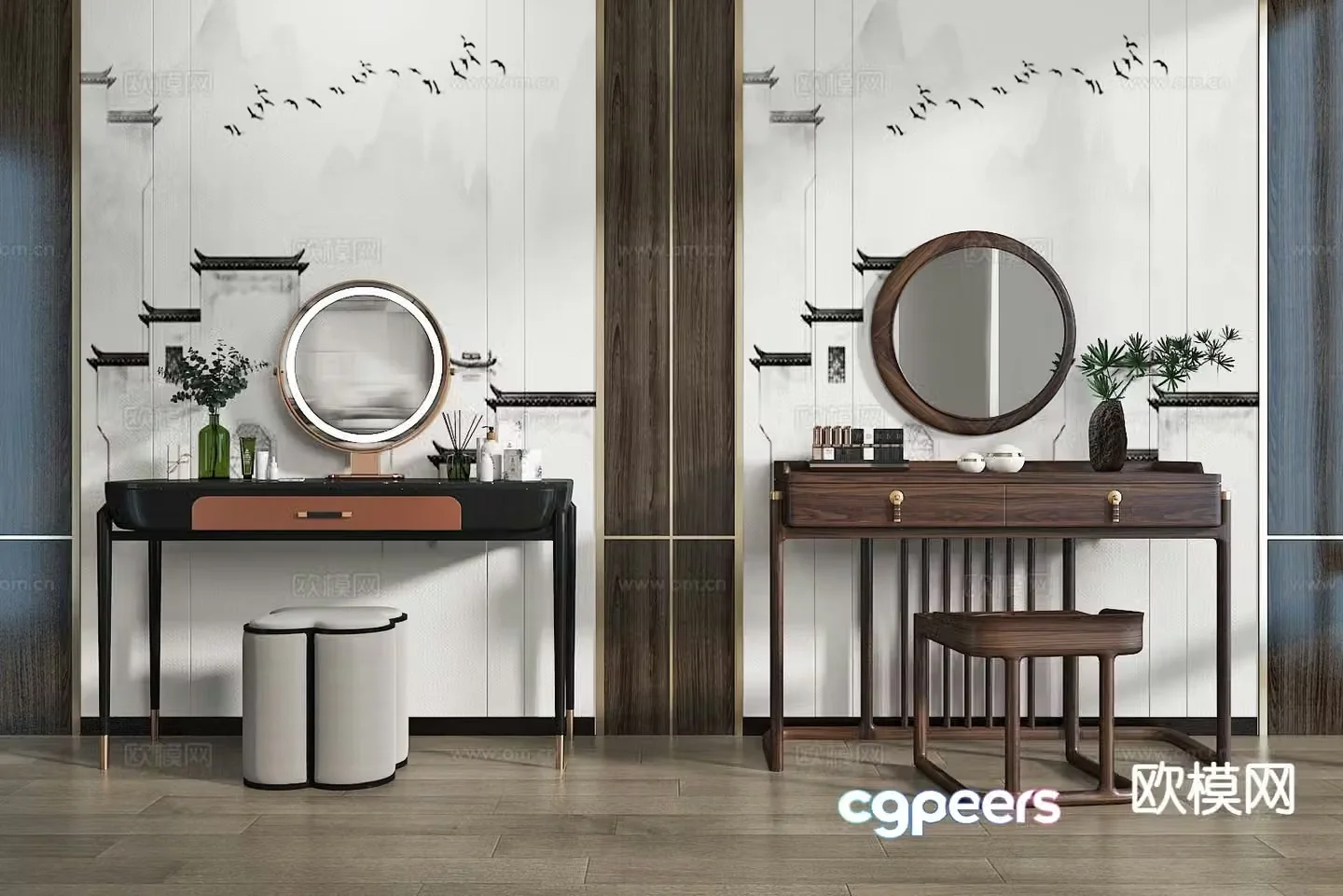 New Chinese dressing table 3D model