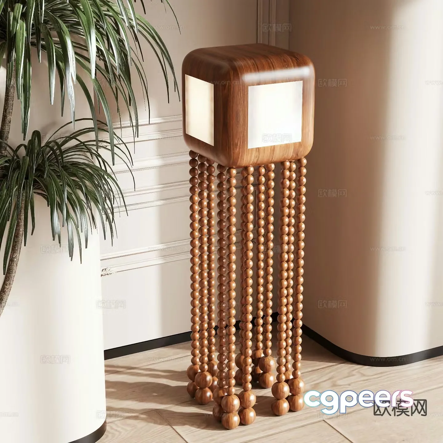 Medieval style floor lamp 3d model