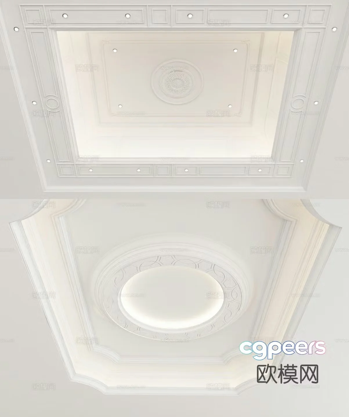 European ceiling 3d model