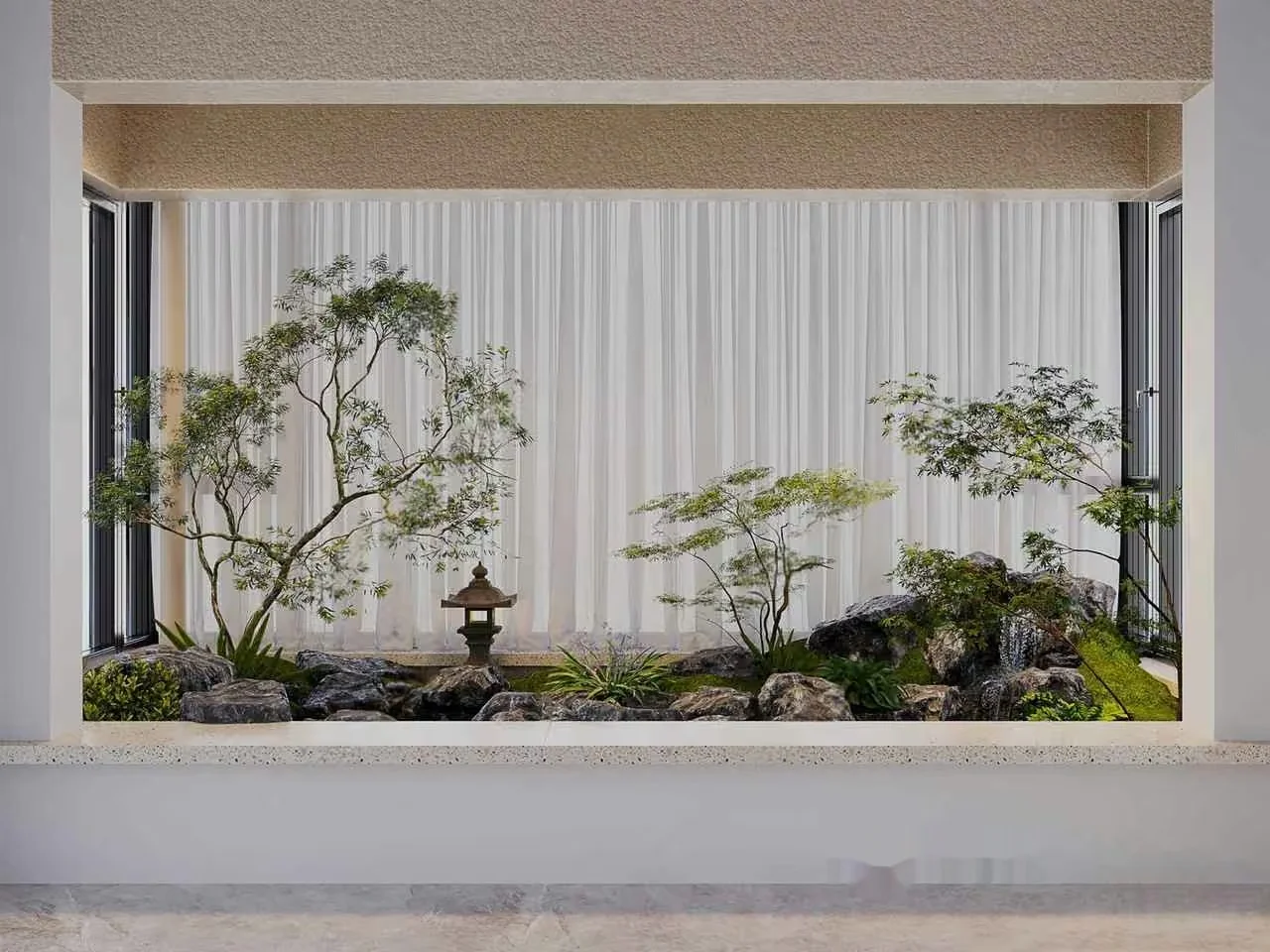 Modern Japanese Garden 3D Model – 1420 – CORONA Render