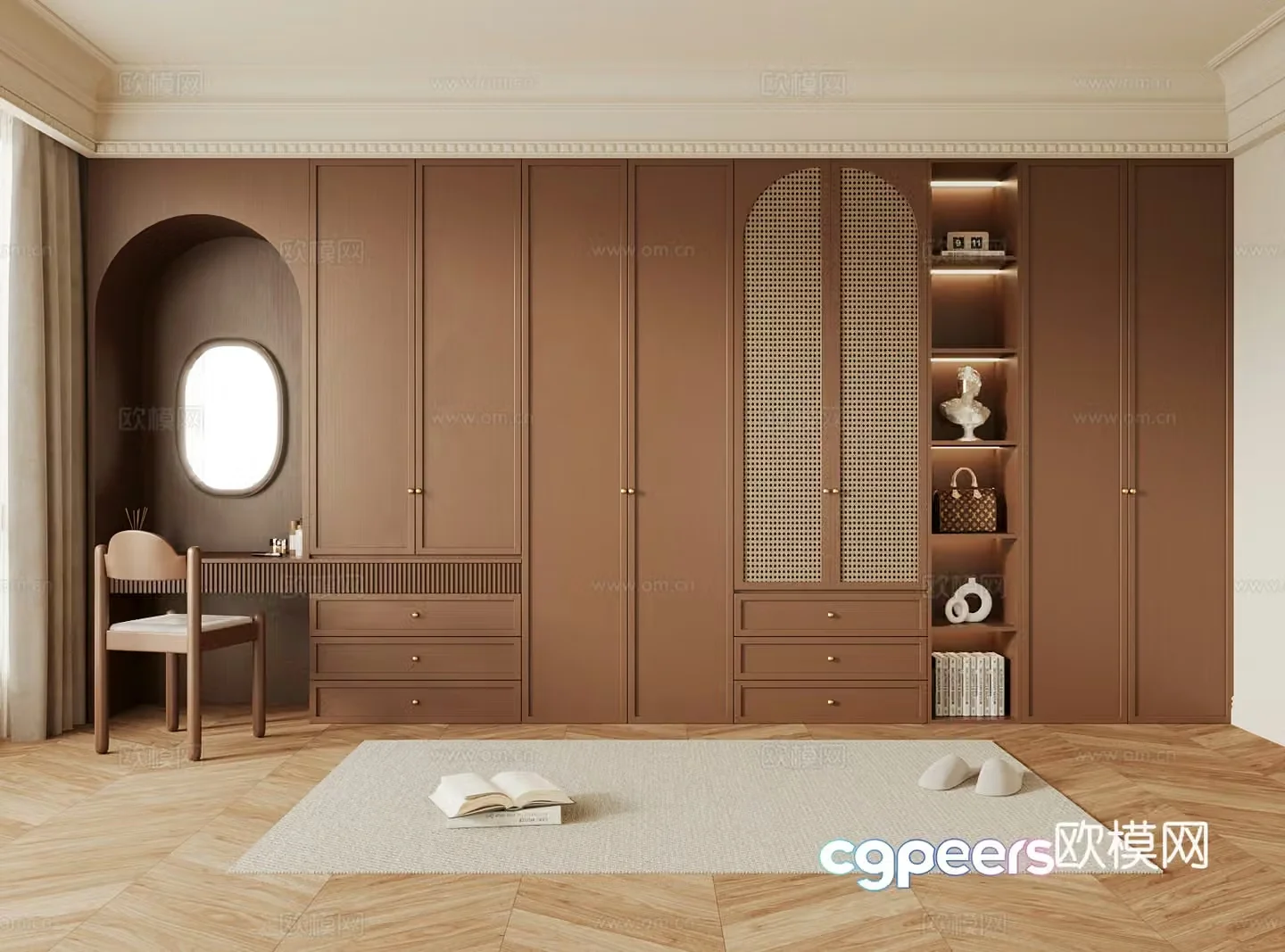 French medieval wind wardrobe 3d model