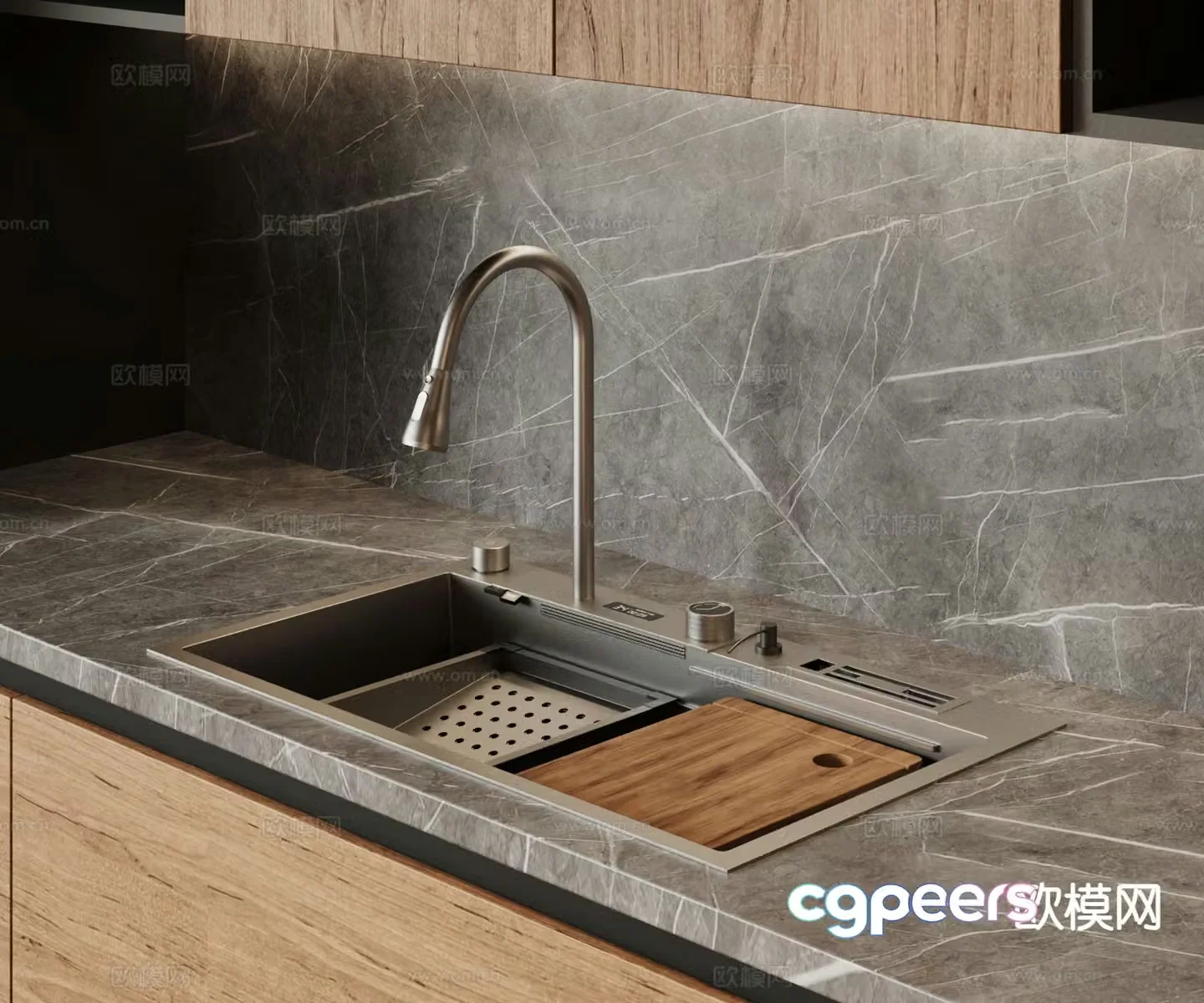 Modern vegetable sink sink 3d model