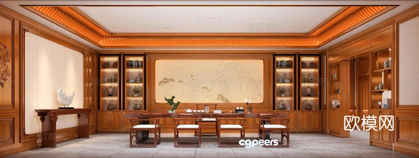 Traditional Dining Room 3D Model – 16930 – VRAY Render