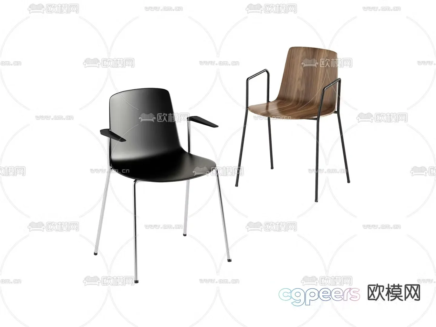 Modern leisure chair office chair single chair 3d model