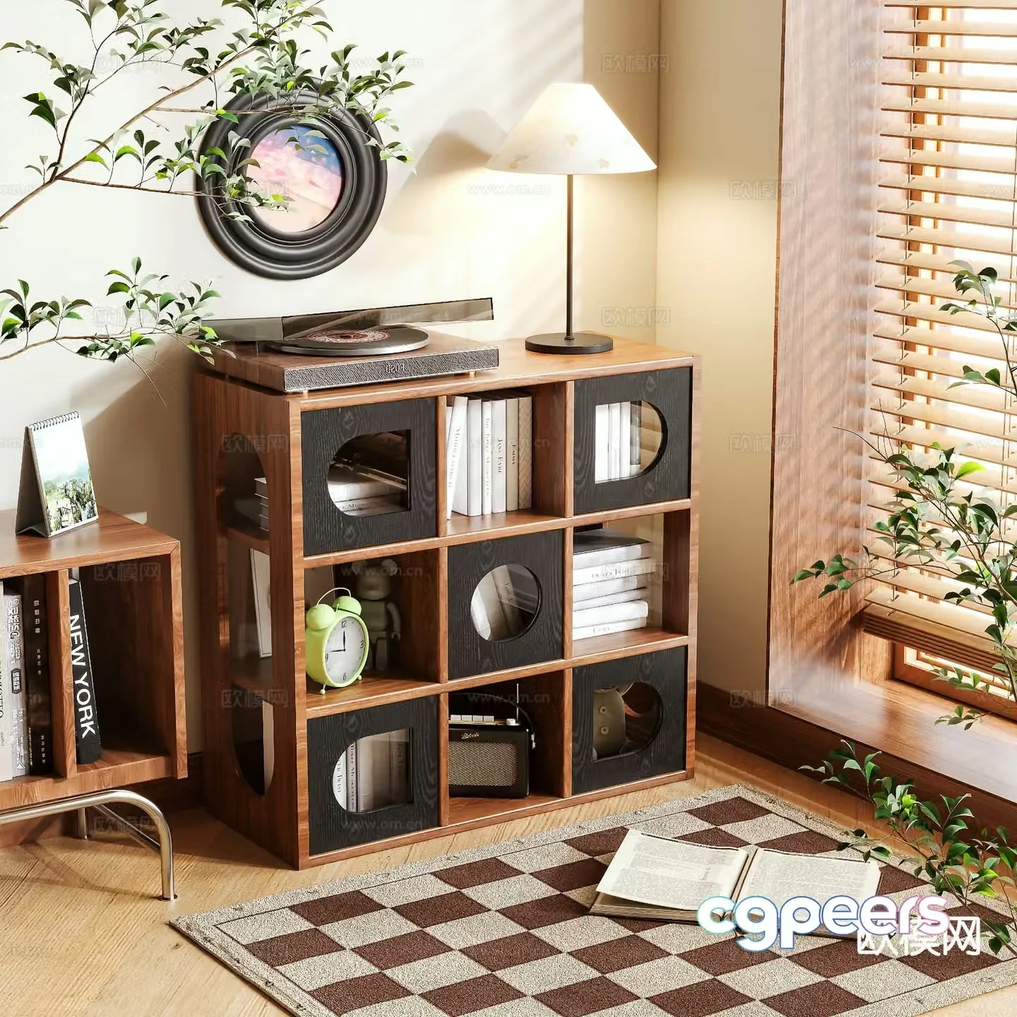 Medieval style side cabinet 3D model