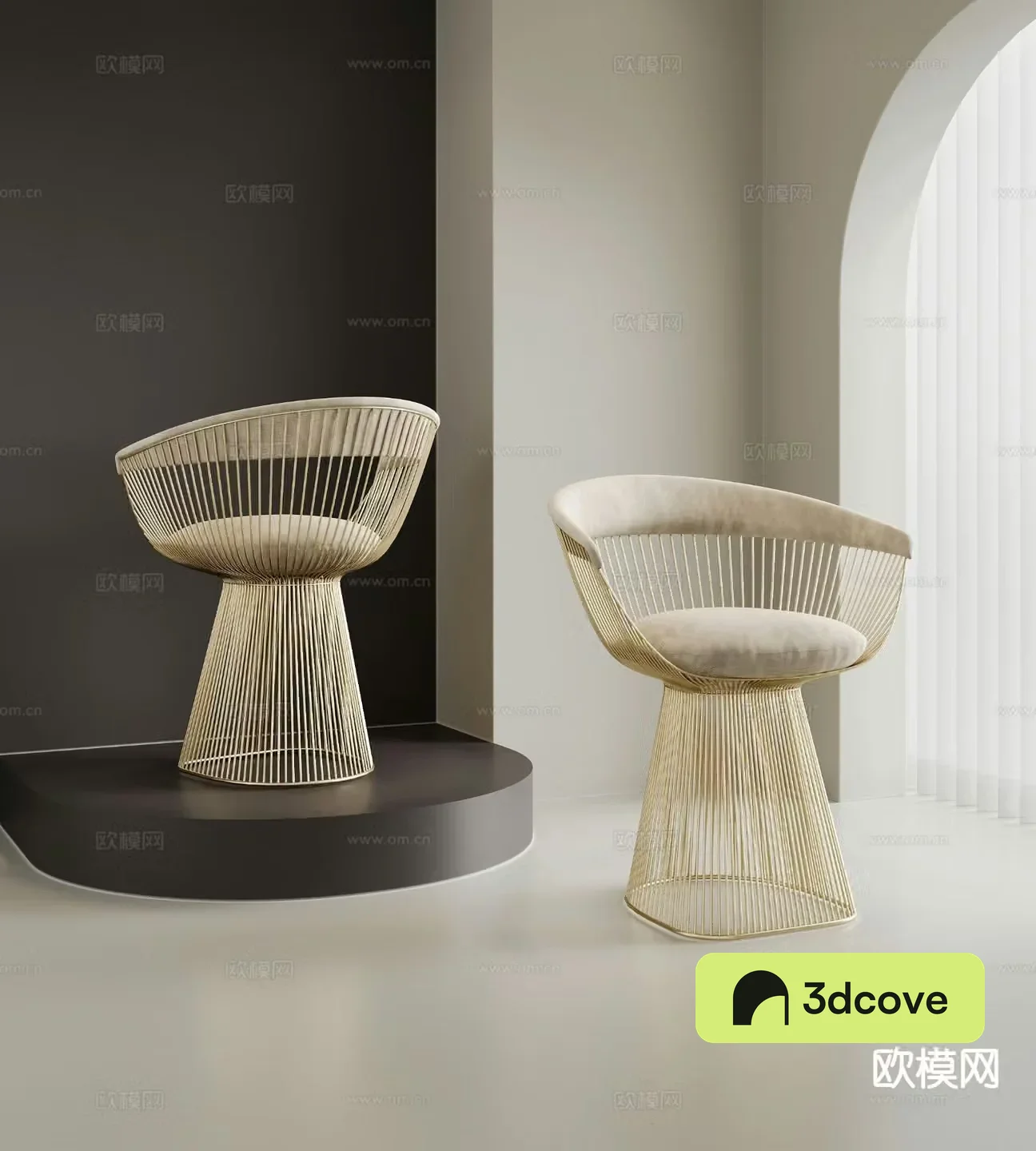 Modern rattan chair dining chair single chair