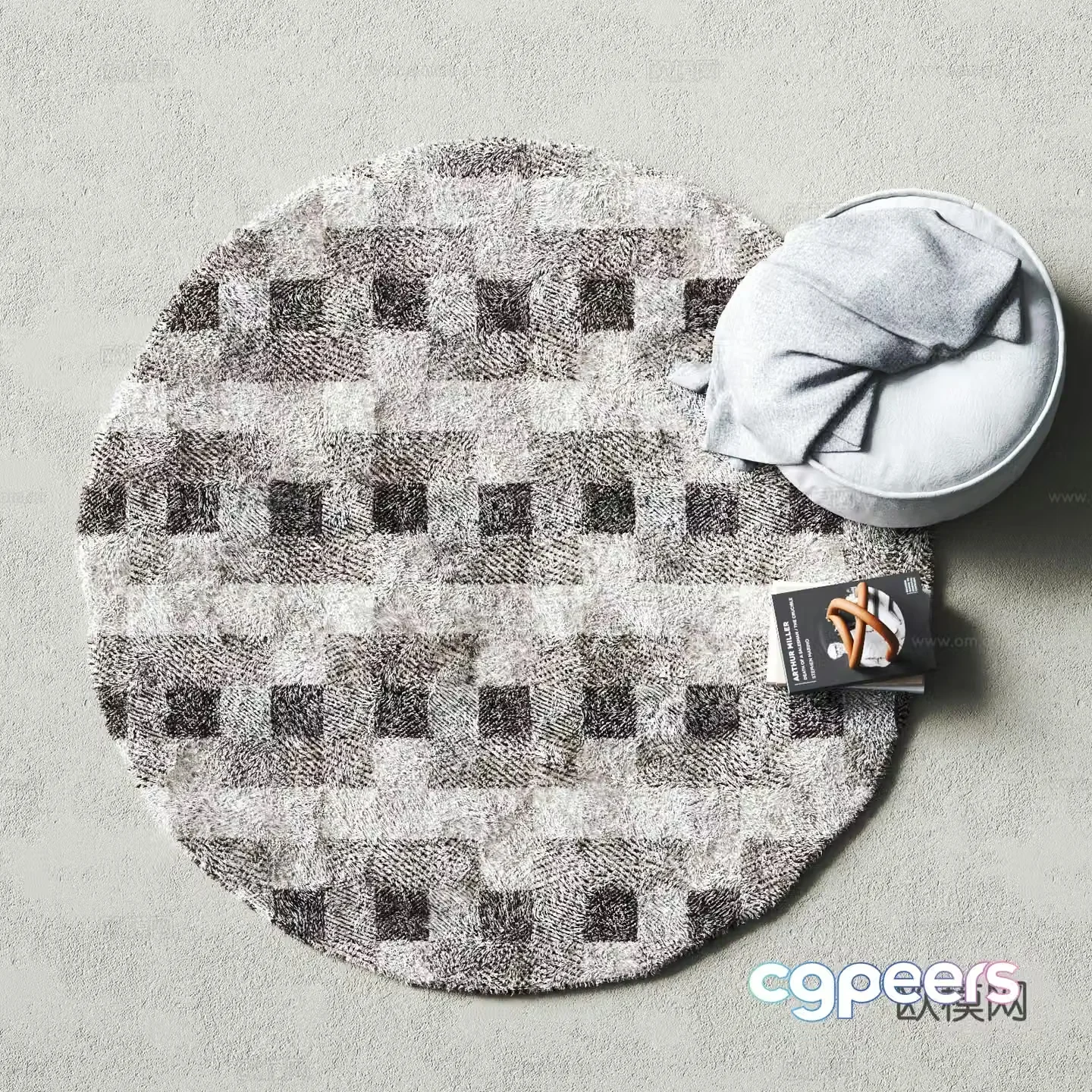 Modern round carpet 3d model