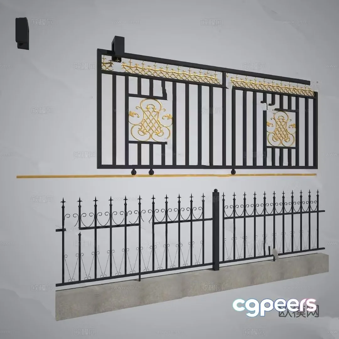 Stair railing model 3d model