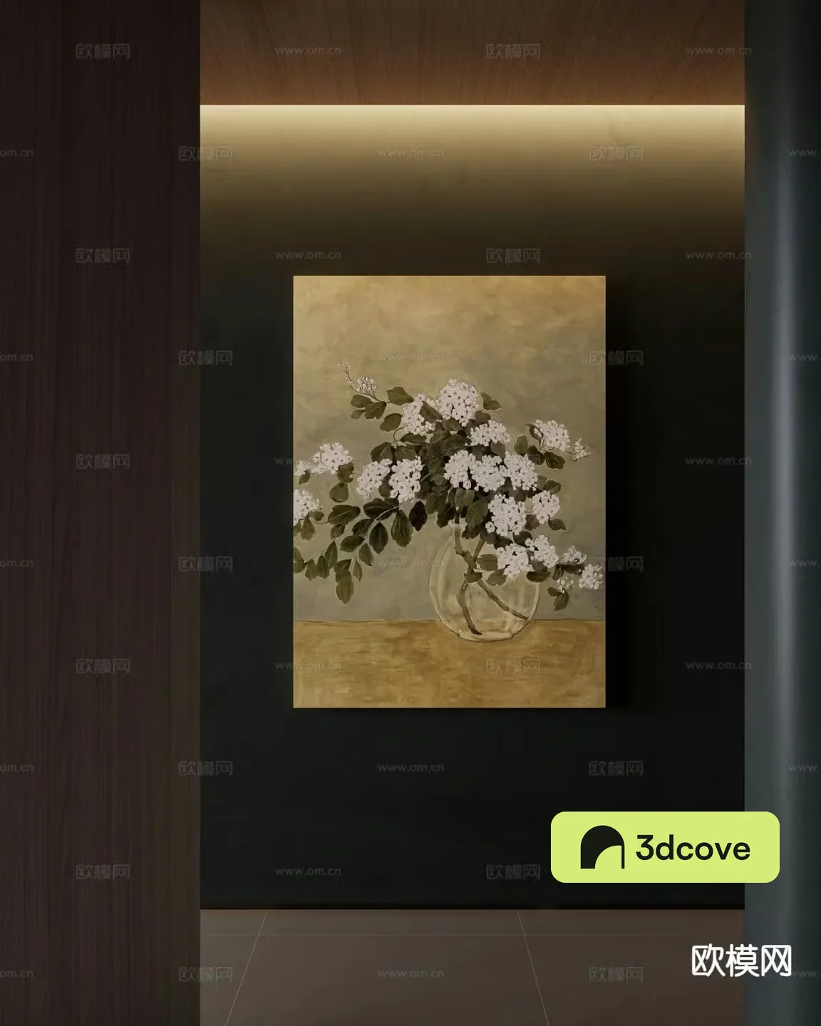French retro painting oil painting vase hanging painting decorative painting