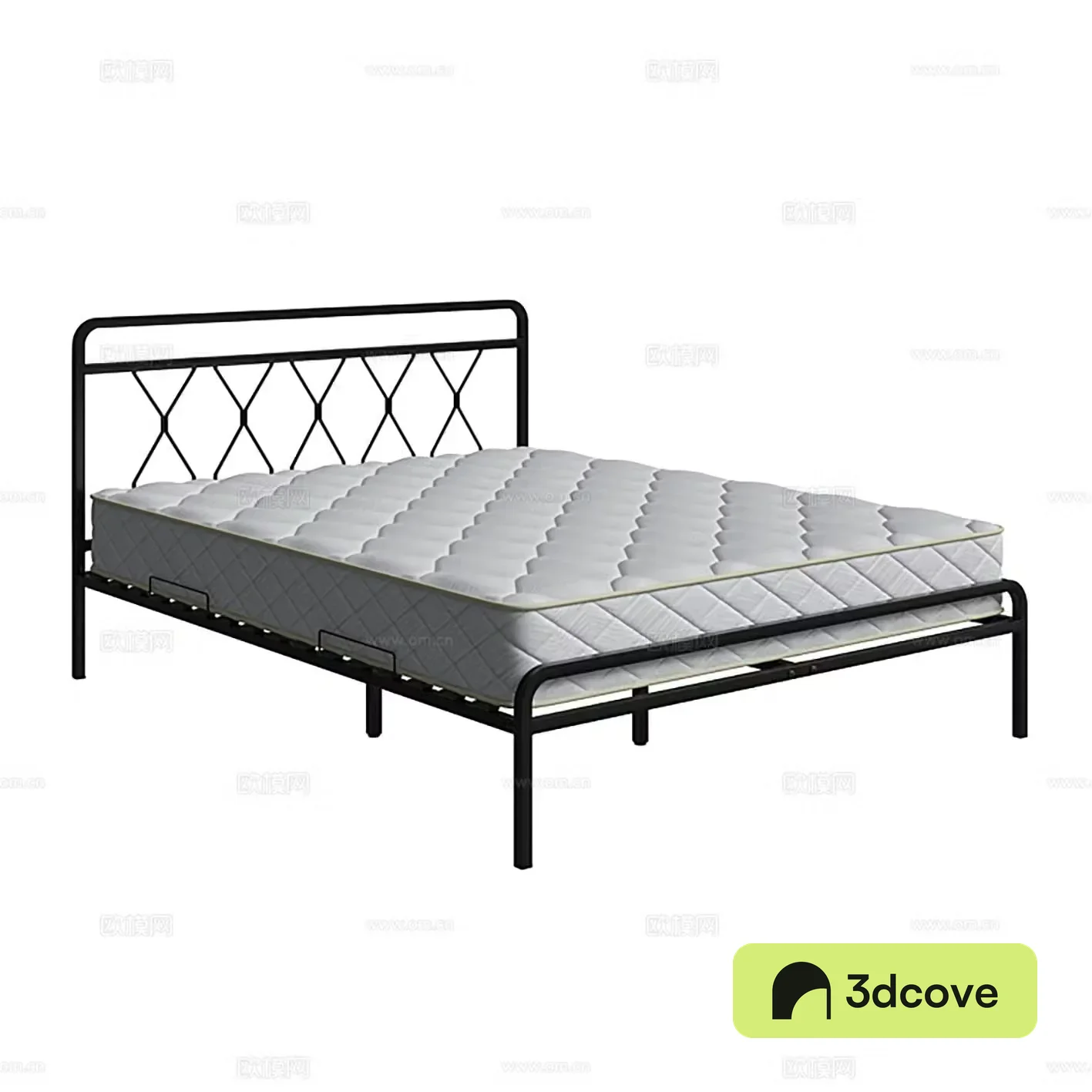 Modern simple iron bed double bed mattress