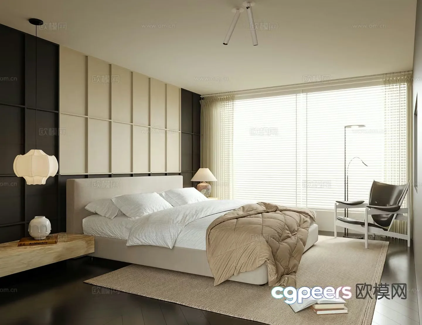Medieval style bedroom master bedroom 3d model