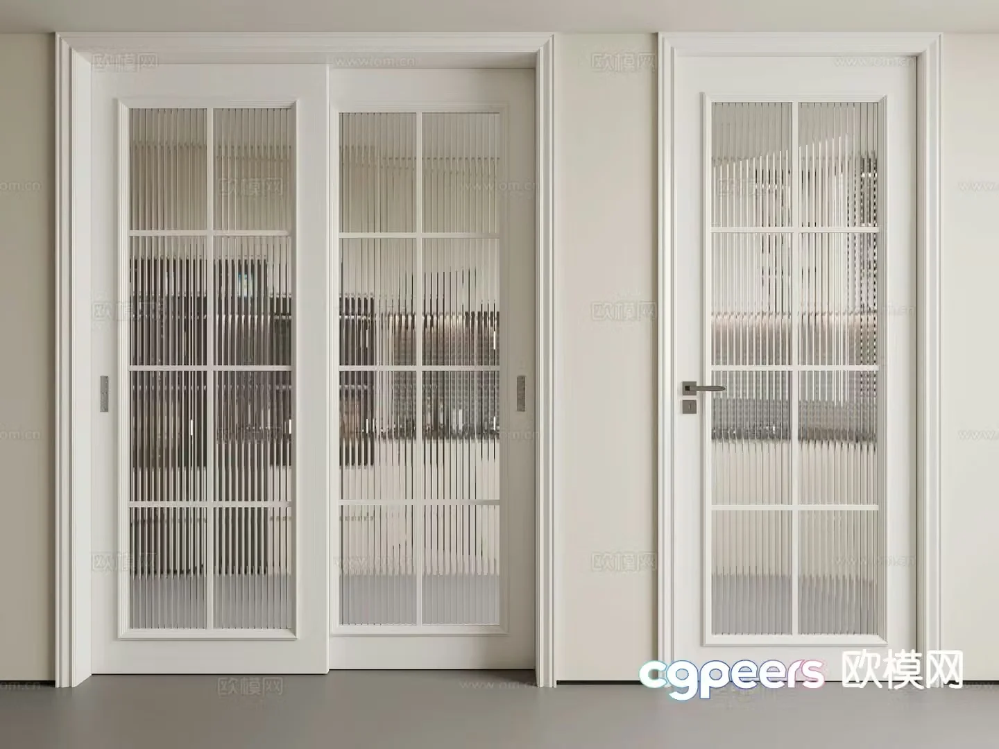 Modern kitchen door 3d model