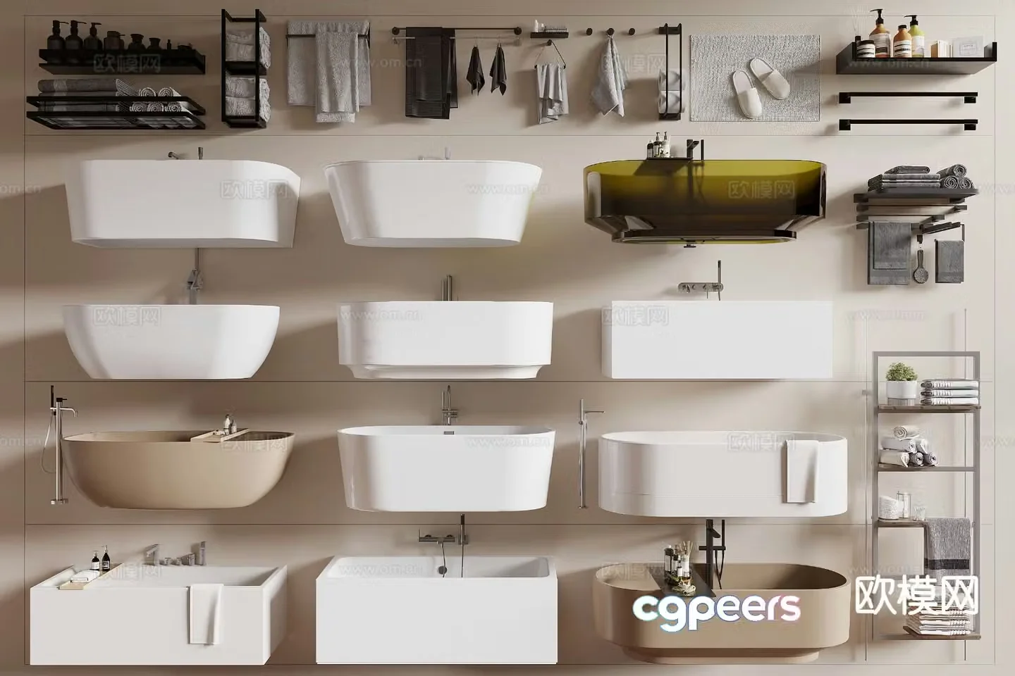 Modern bathtub 3d model