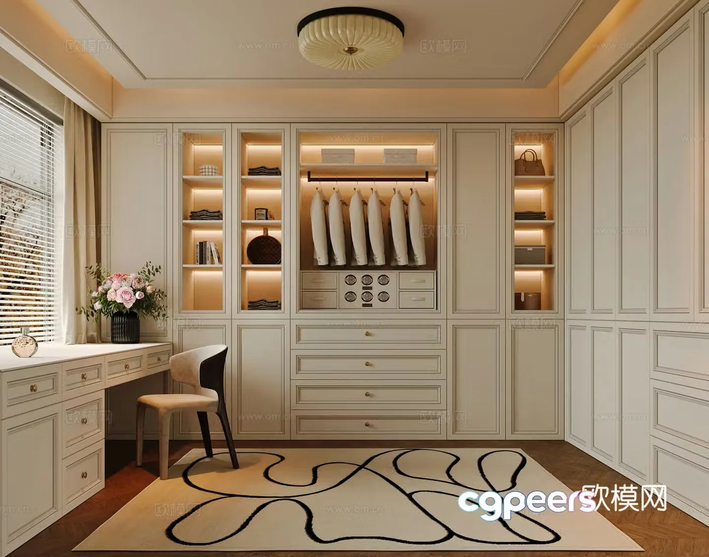 French cloakroom 3d model