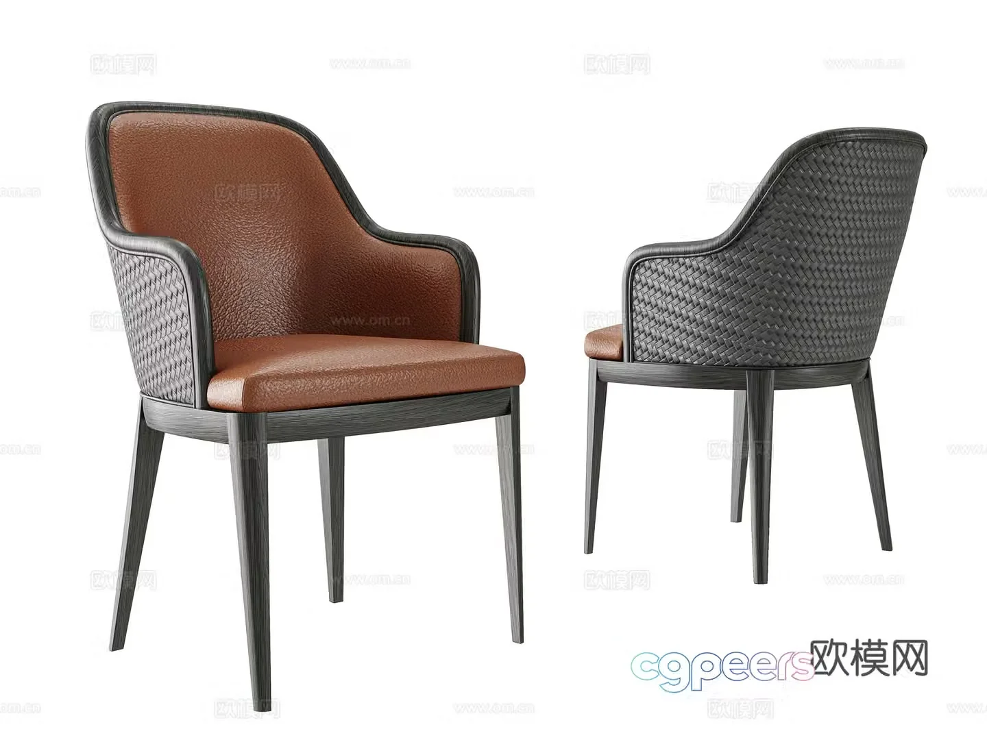 Modern dining chair 3d model