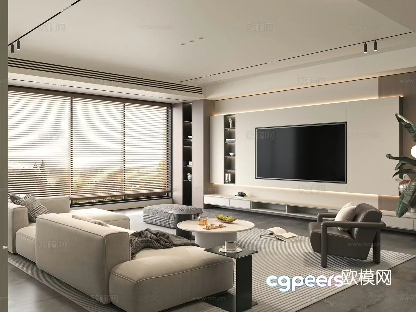 Minotti modern Italian living room 3d model