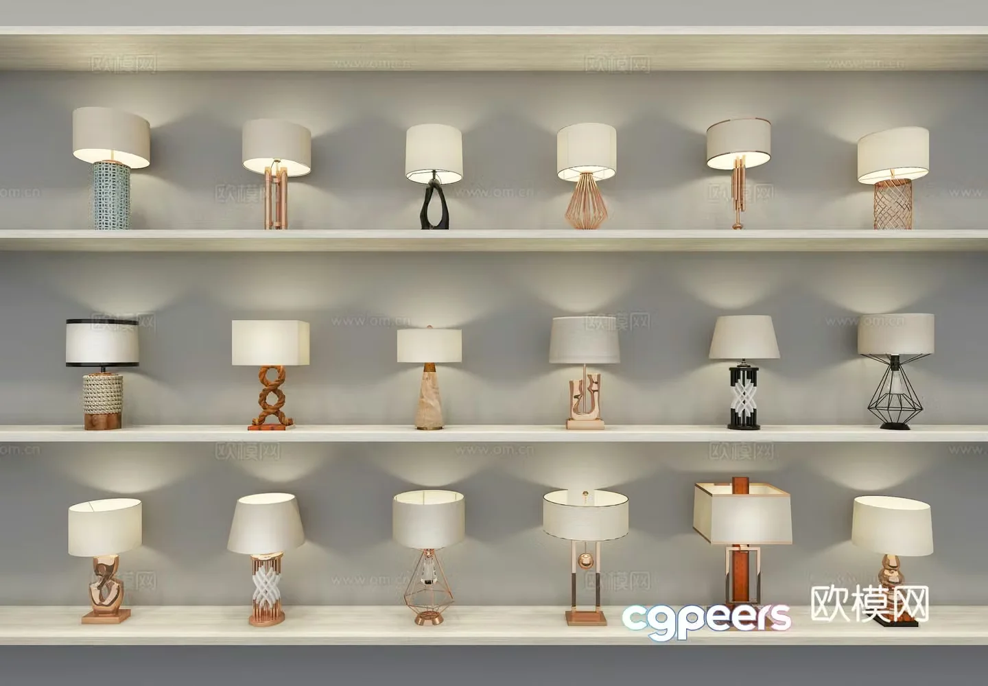 Modern desk lamp 3d model