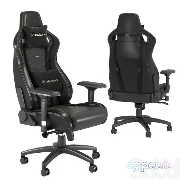 3ds Max Free – Noblechairs Epic Black Gold Gaming Chair