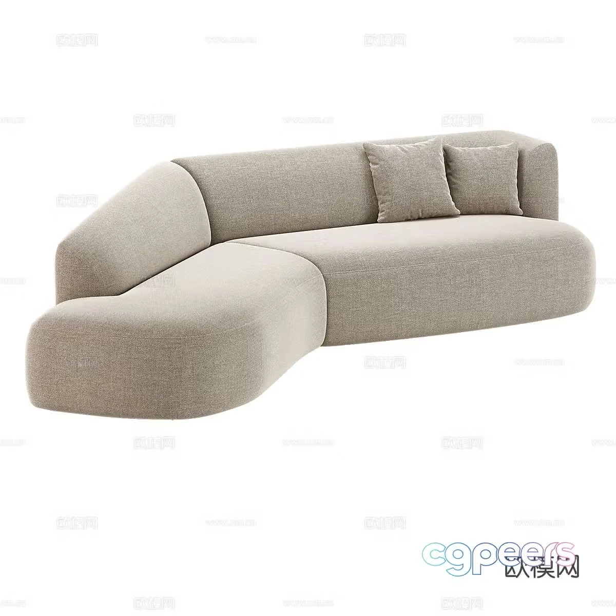 Special-shaped sofa multi-person sofa 3D model