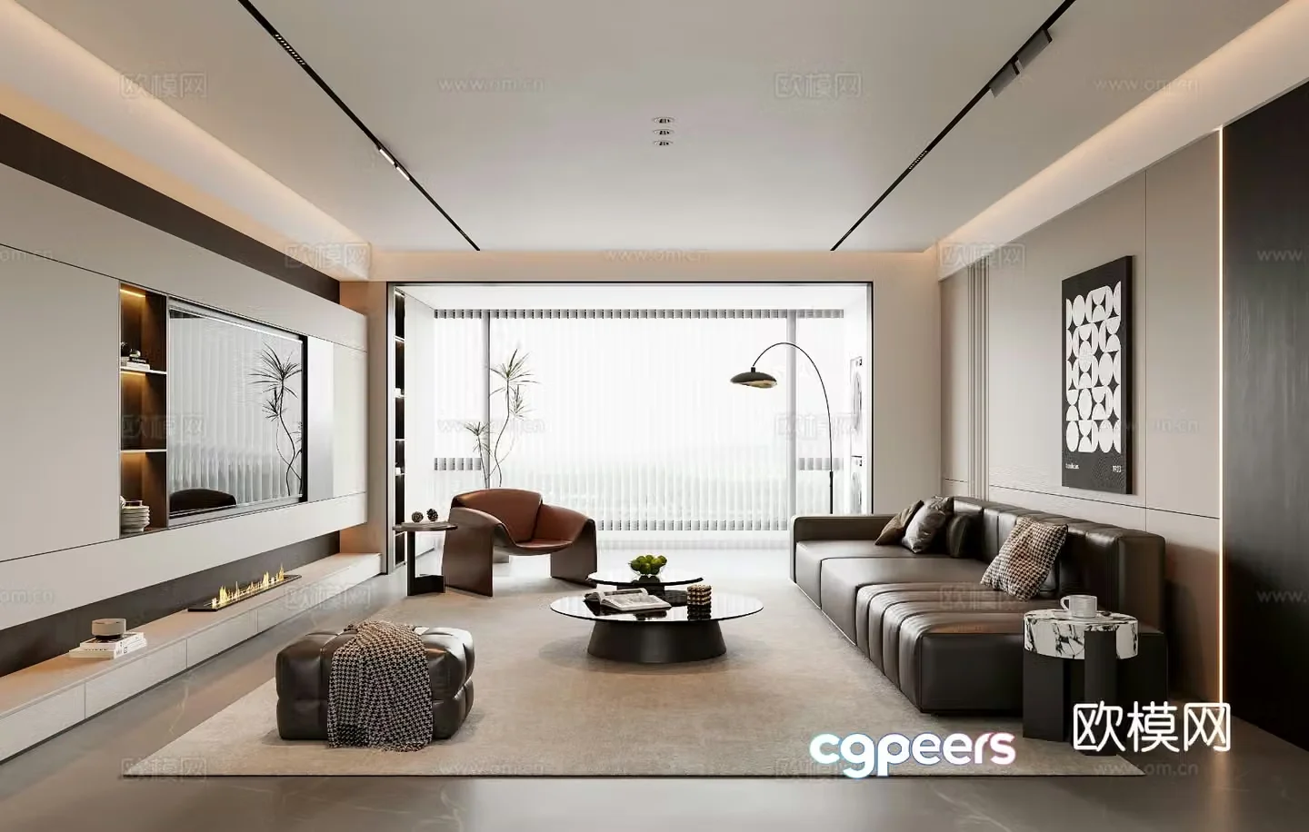 Italian living room 3d model