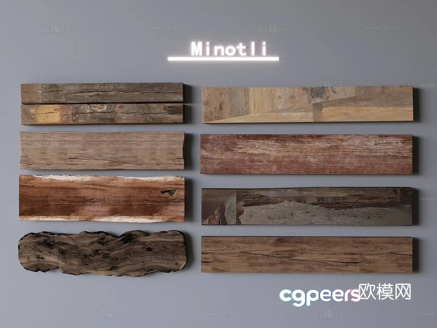 Wood board wood Chinese old wood 3d model