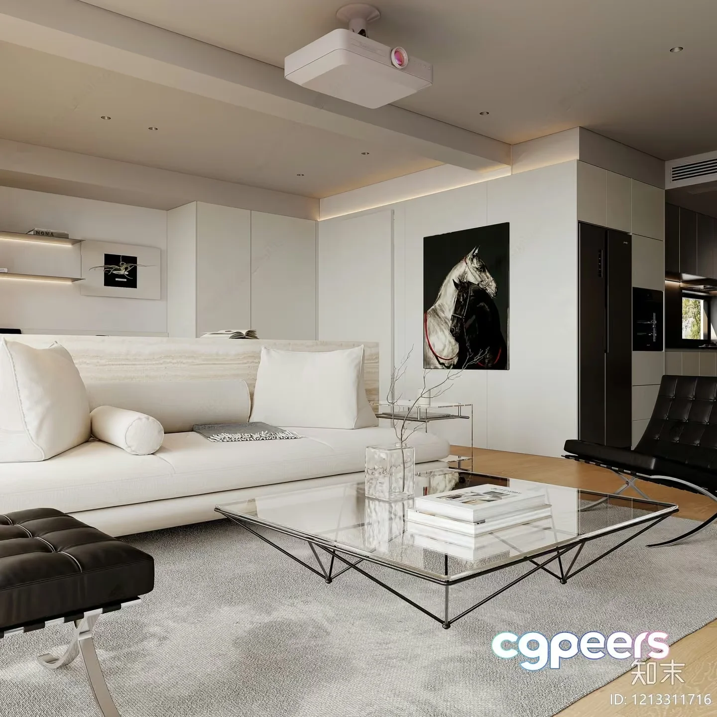 Modern Living Room 3D Model – 6914 – VRAY Render