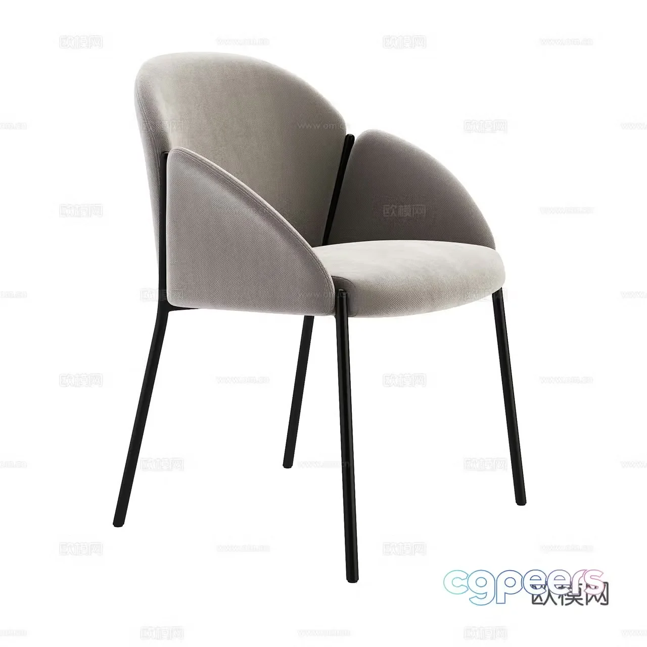 Artifort Italian single chair Extremely simple chair Fabric single chair Dining chair Armchair 3d model