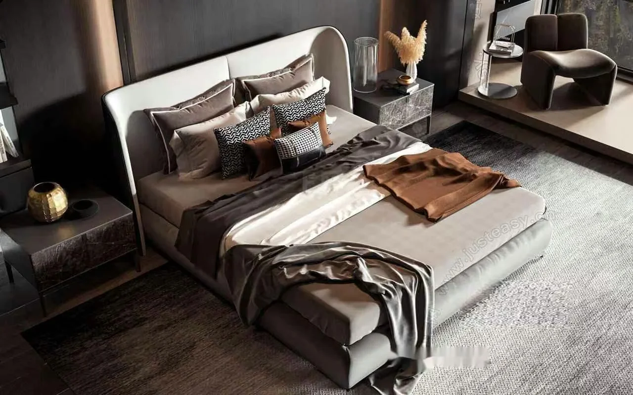 Cozy Modern Bedroom 3D Model – 5384 – VRAY Render