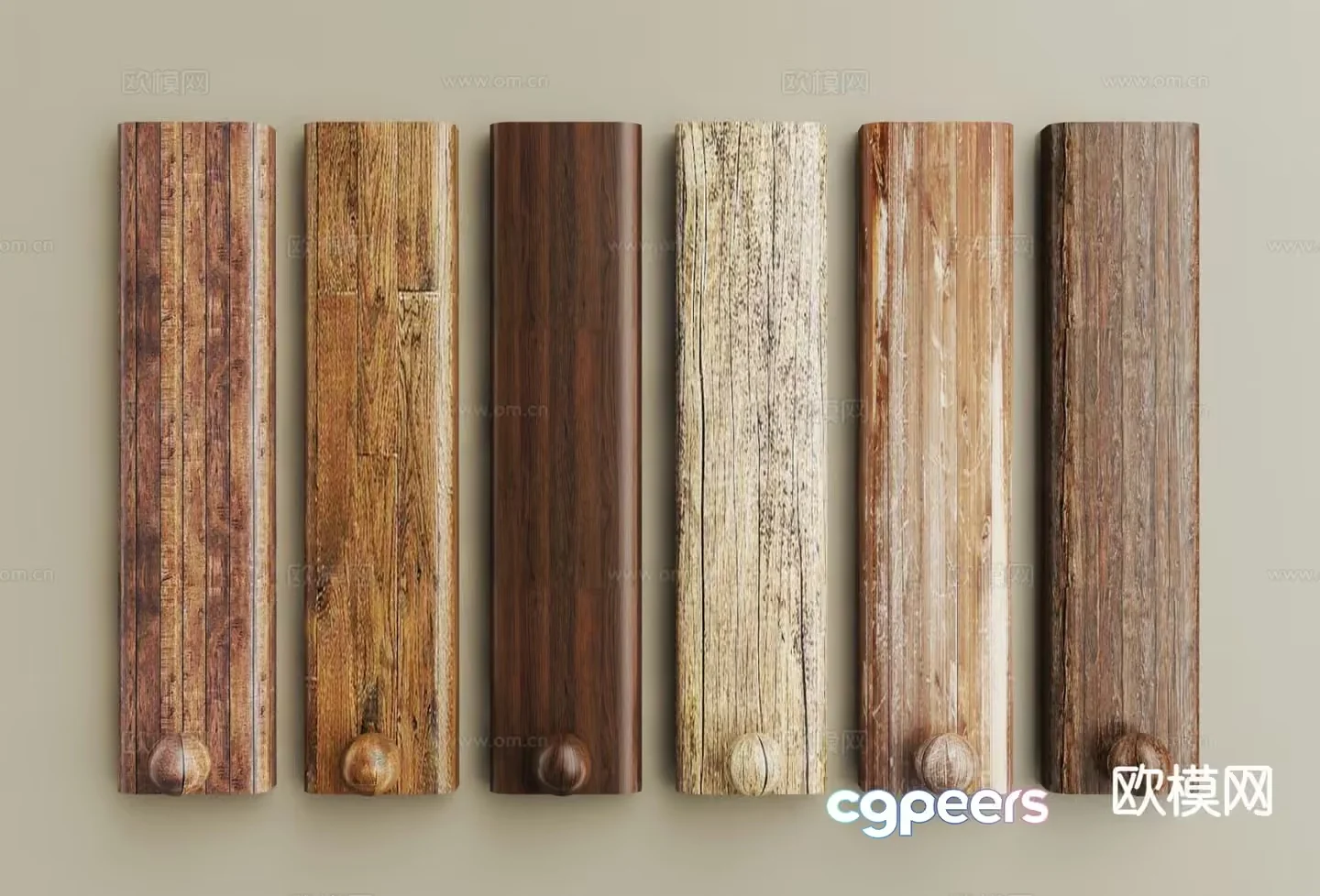 Wooden Wall Hangings 3D Model – 10290 – VRAY Render