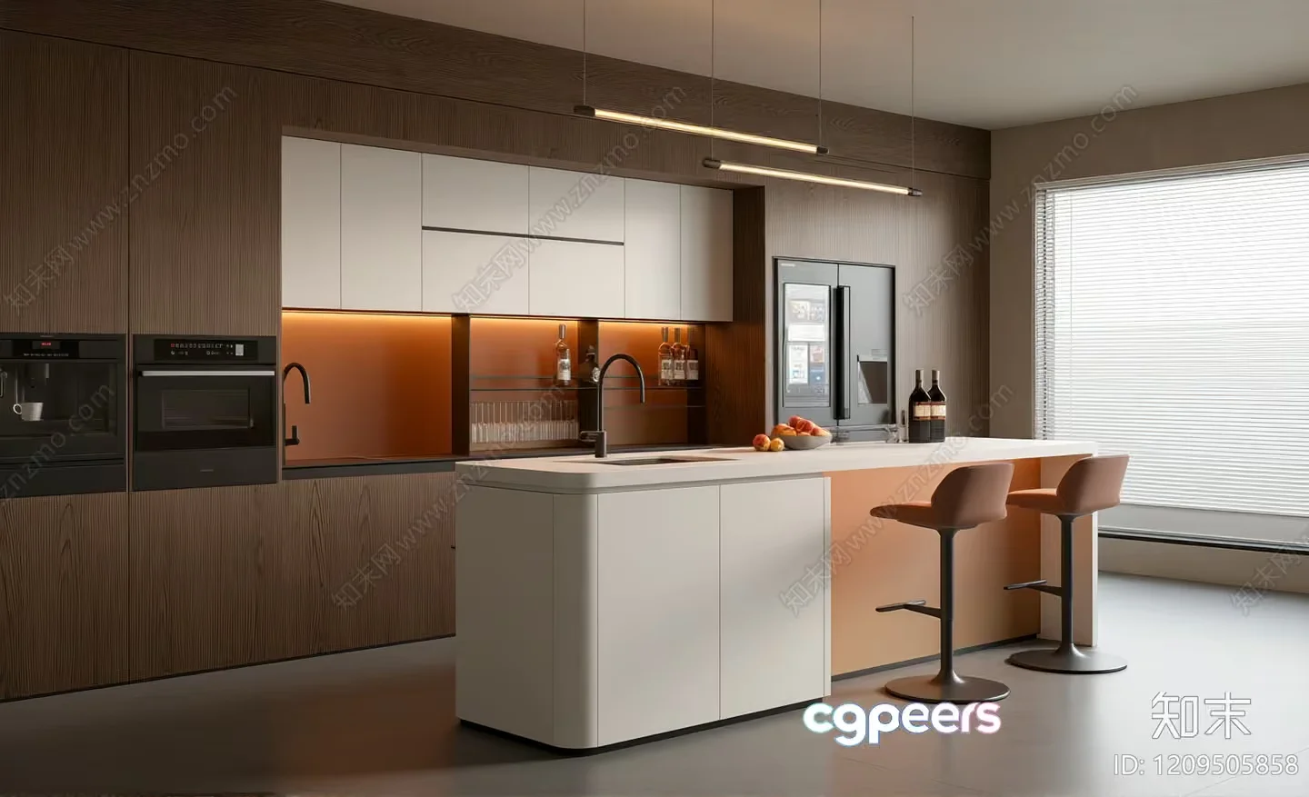 Modern Kitchen 3D Model – 6563 – VRAY Render
