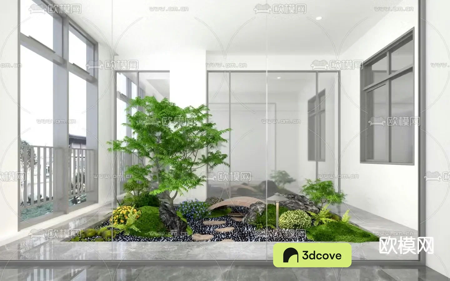 Plant pile indoor landscaping