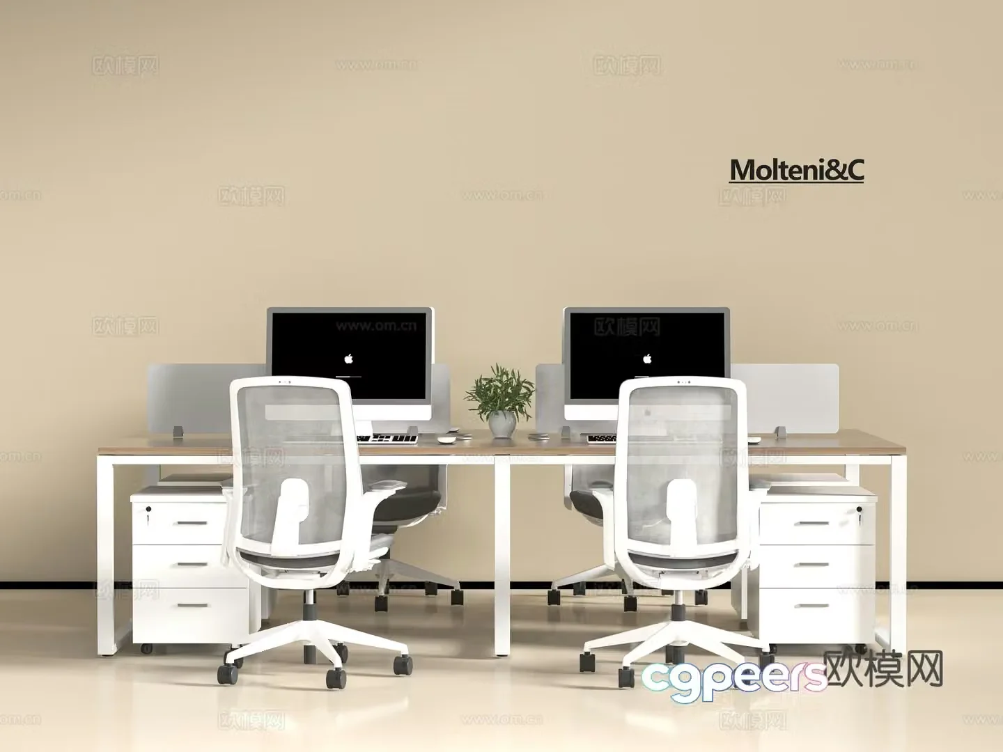 Modern office desk chair 3d model