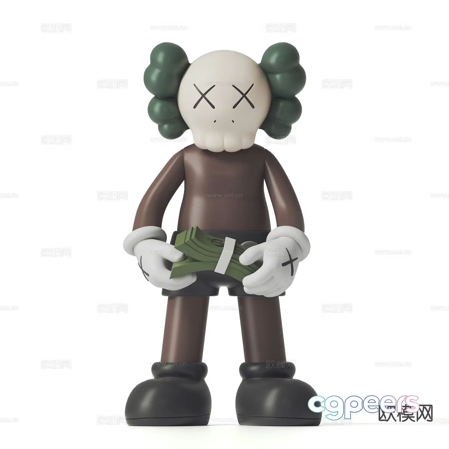 kwas trendy toy sculpture doll cartoon ornament 3d model