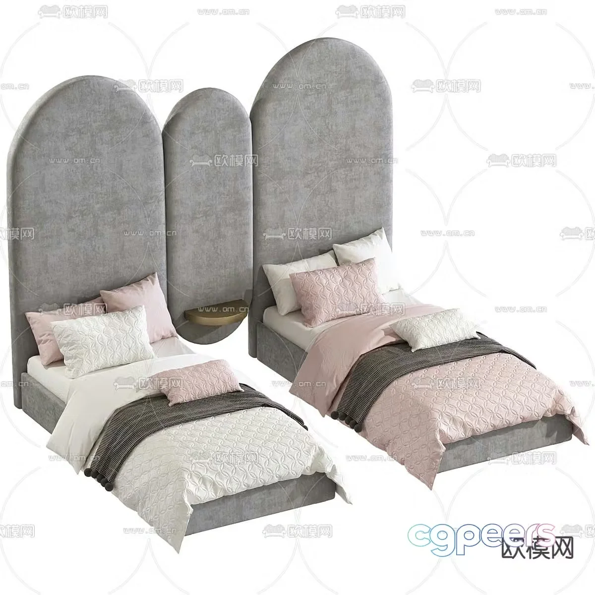 Modern children’s bed 3d model