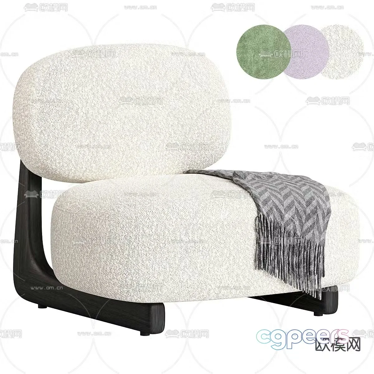 Siene chair lounge chair 3d model