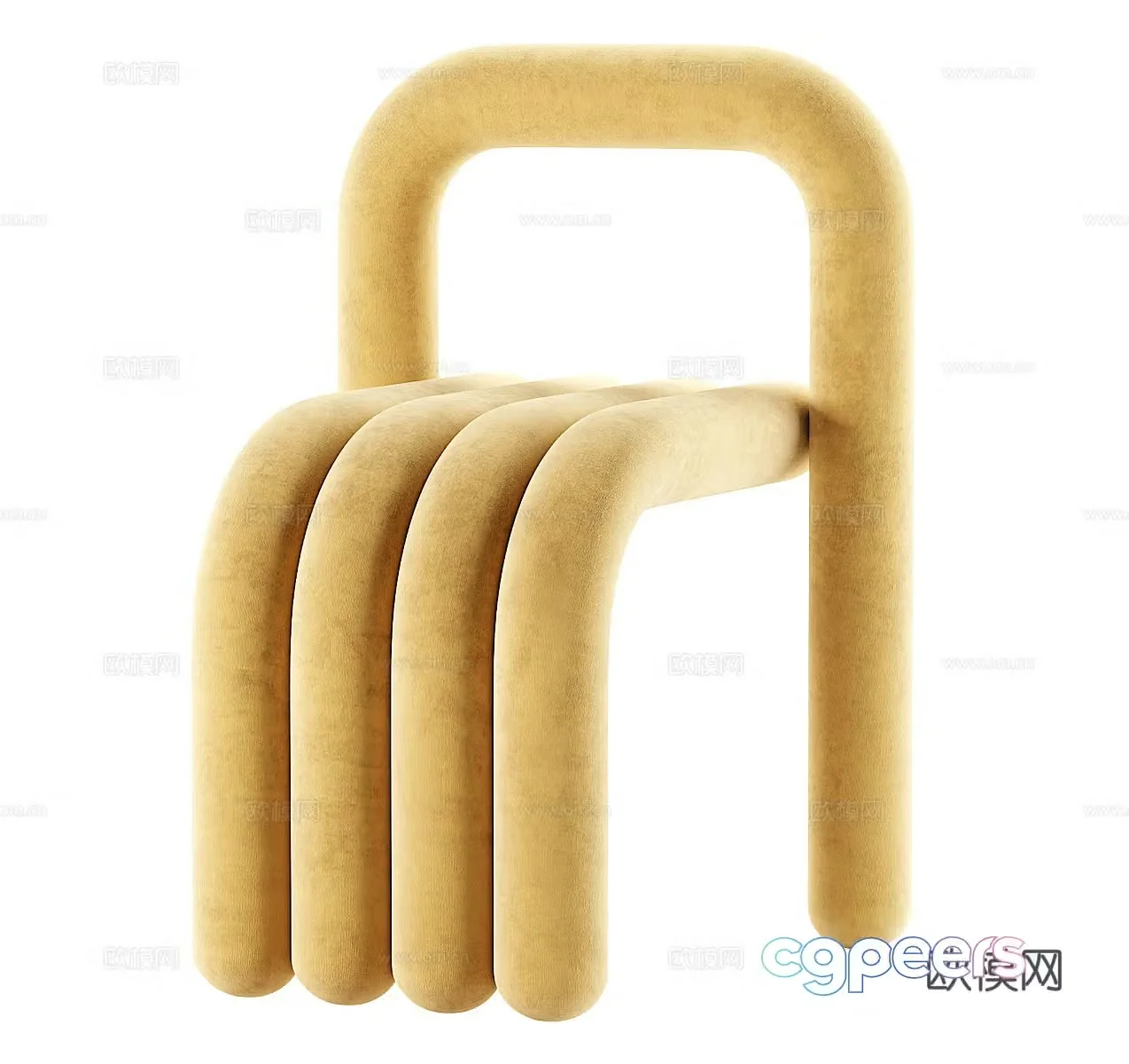 Fabric single chair Fabric dining chair Fabric book chair Simple single chair Simple book chair Extremely simple chair 3d model