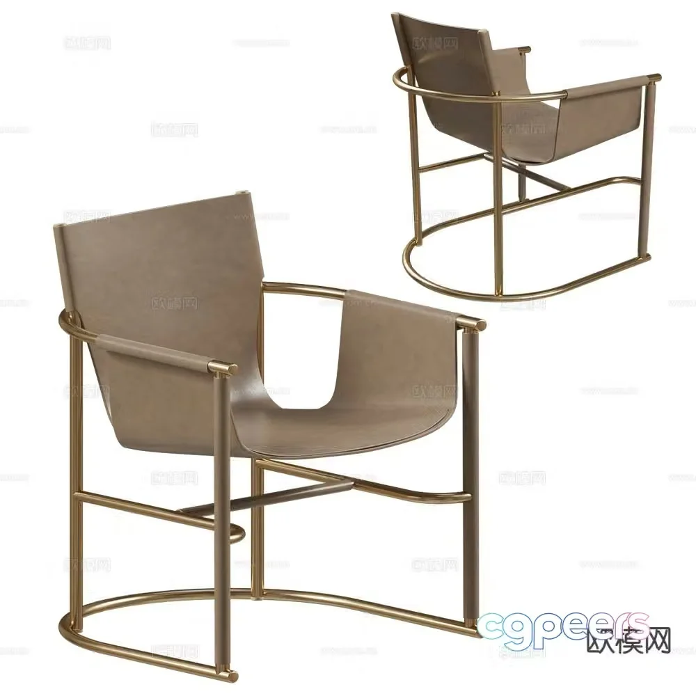 Paolo Castelli lounge chair dining chair 3d model