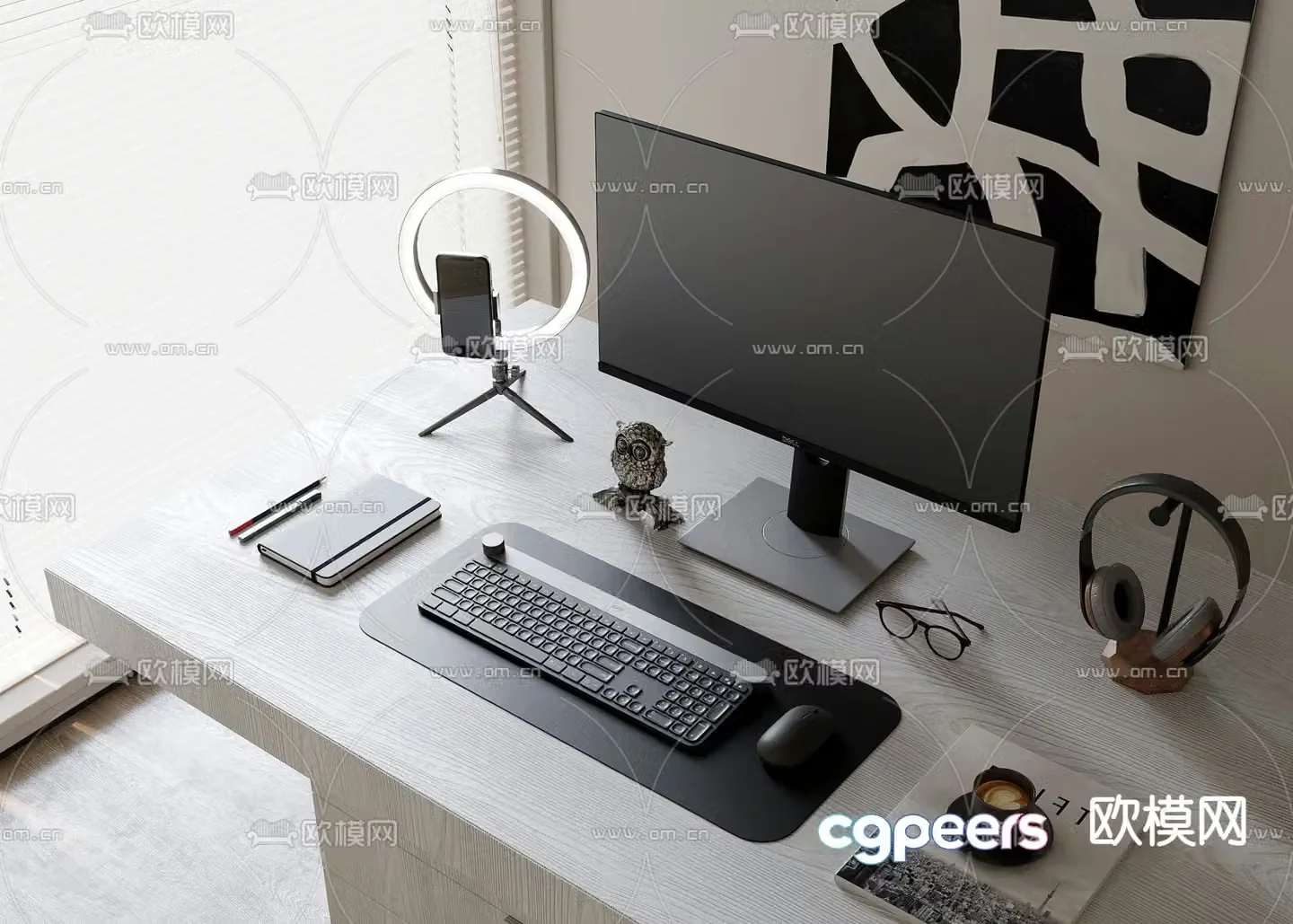 Office accessories computer stationery 3d model