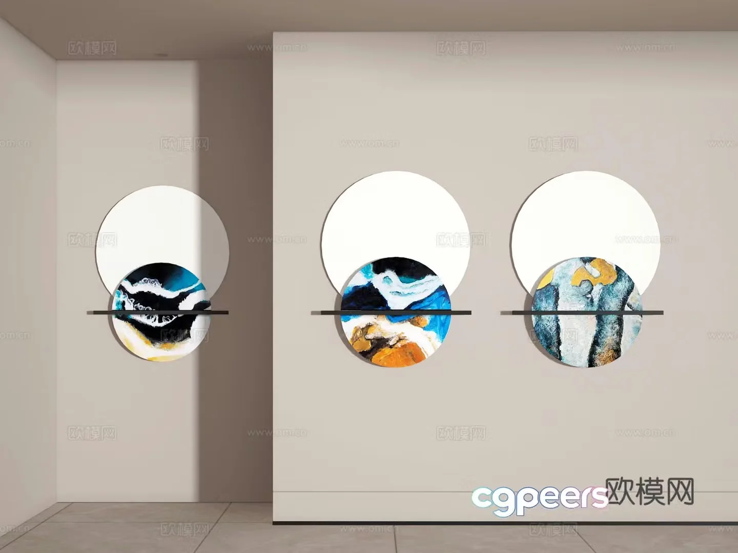3D wall decoration model