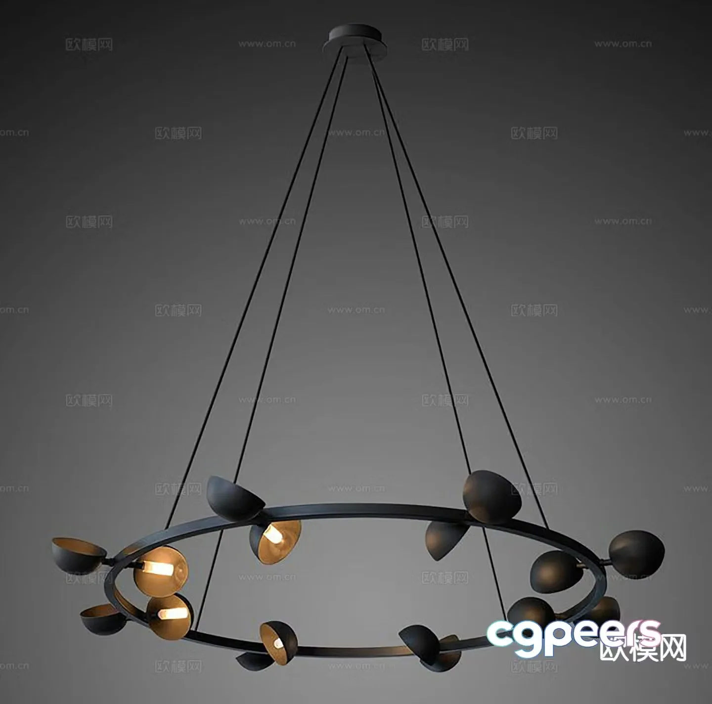 Ring chandelier simple chandelier 3d model