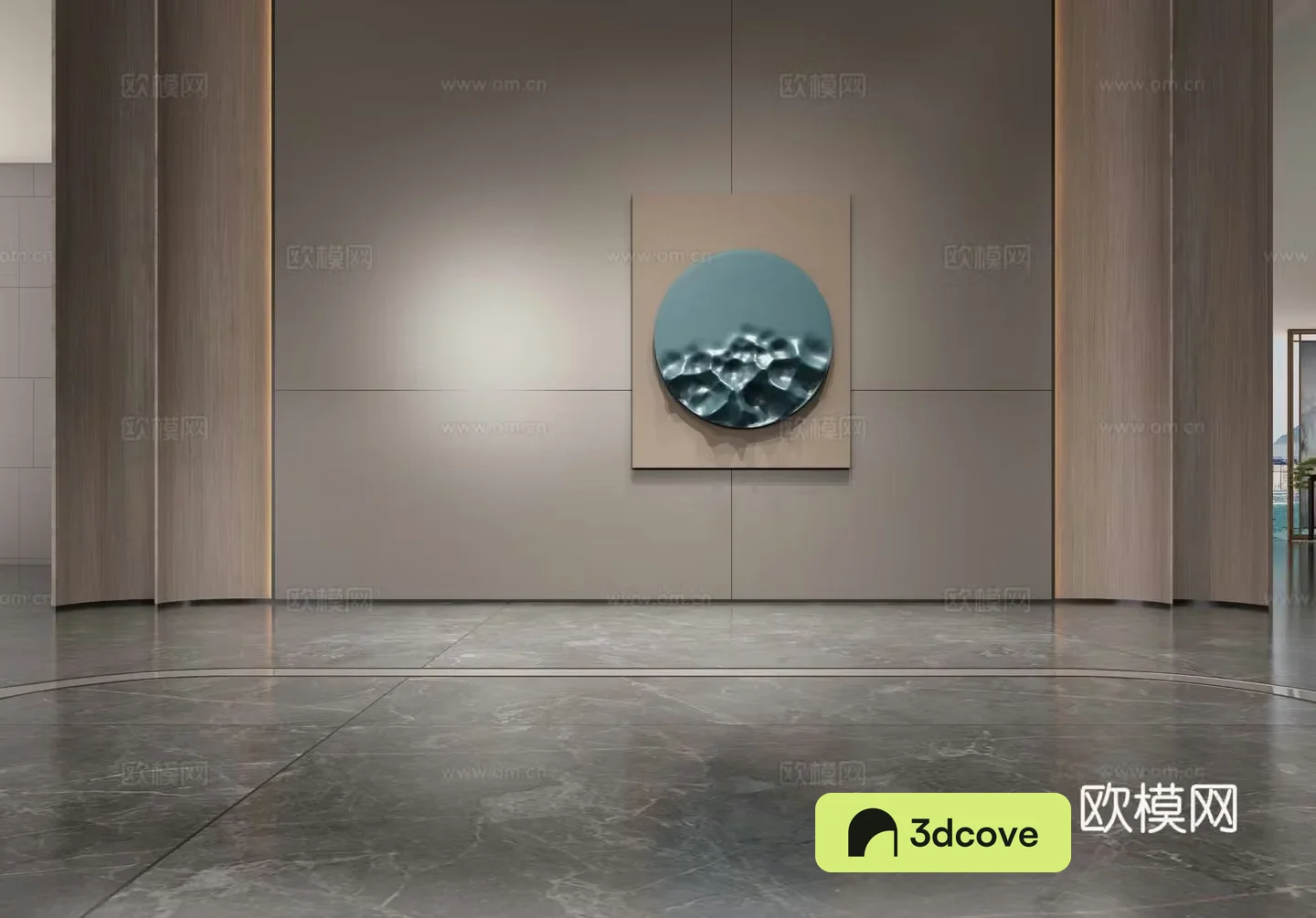 New Chinese style villa sofa background wall