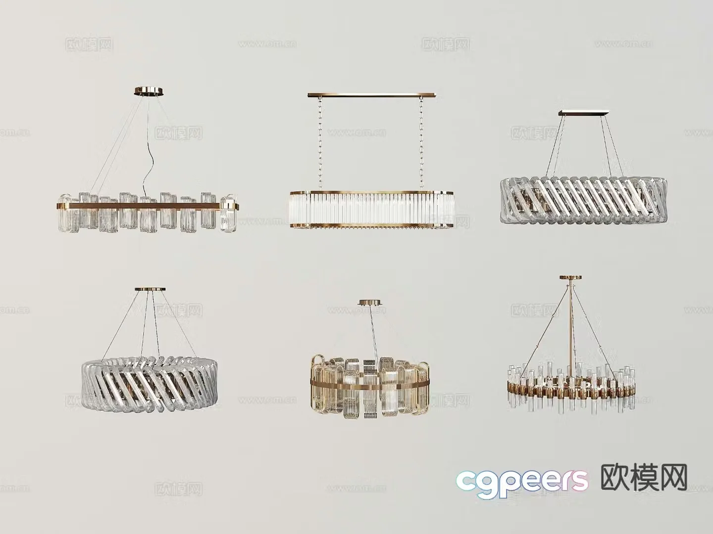 Modern chandelier crystal chandelier 3d model