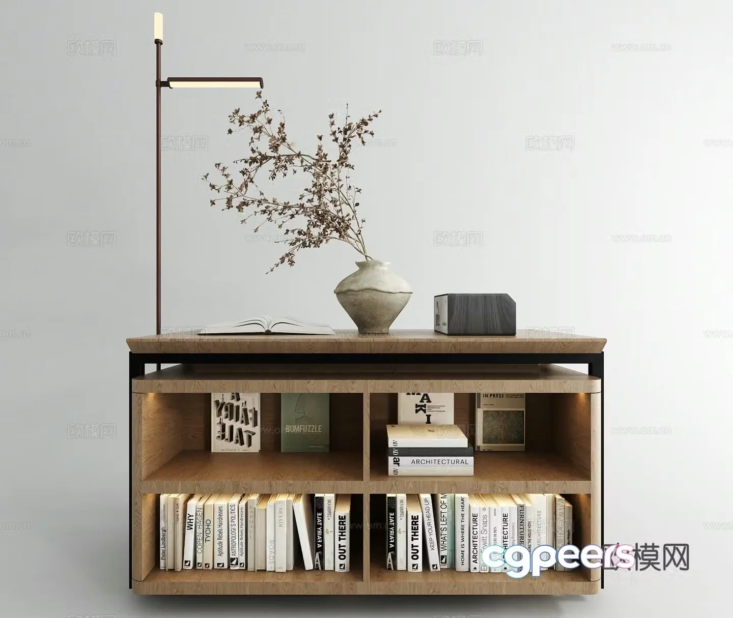 Modern storage cabinet Zhongdao display cabinet 3D model