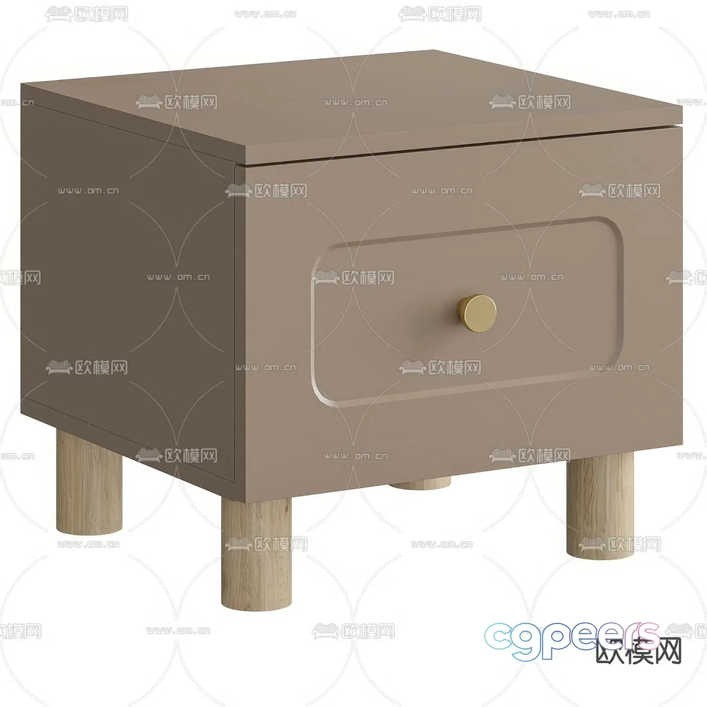 Minimalist bedside table 3d model