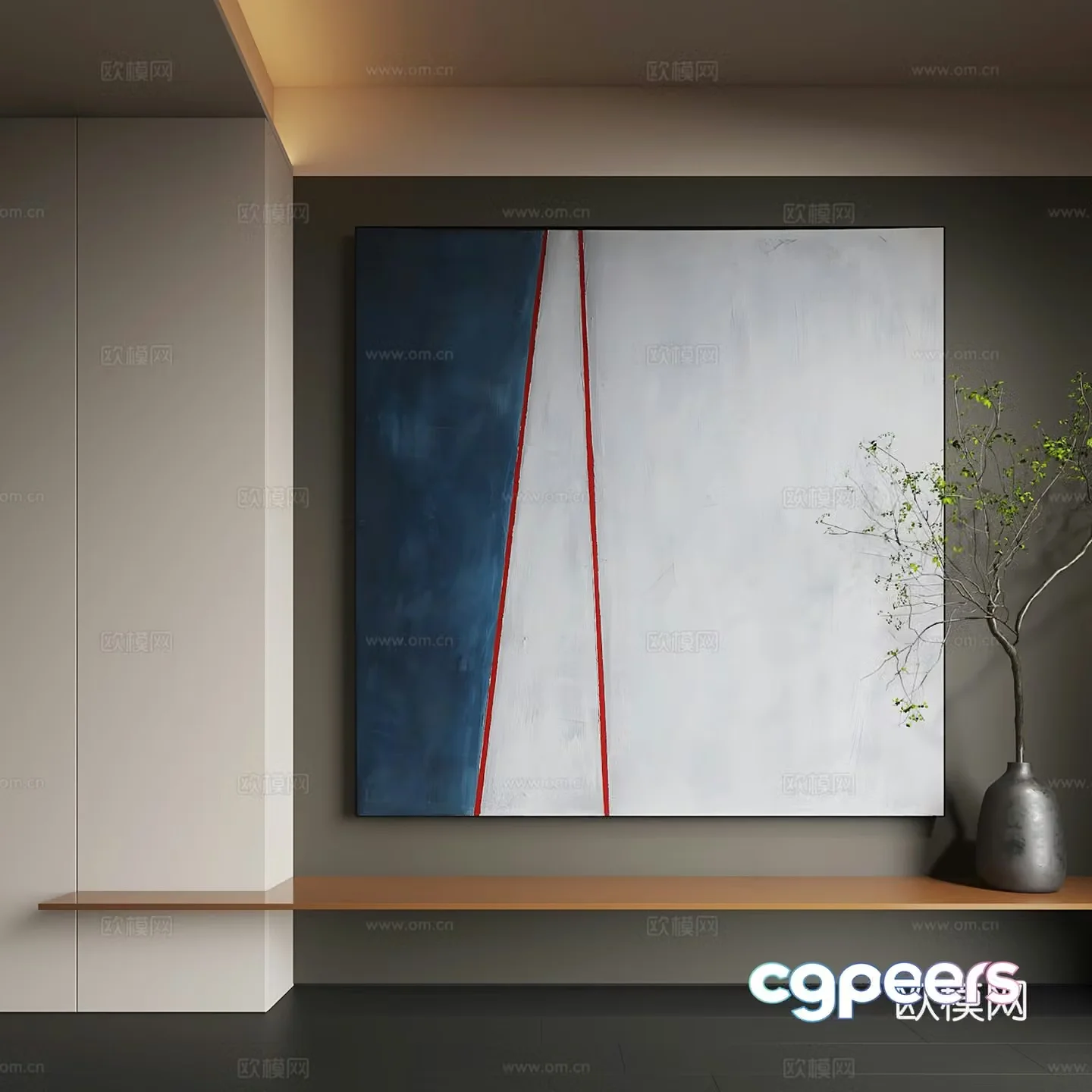 Modern hanging paintings Modern decorative paintings Abstract painting Living room hanging paintings 3d model