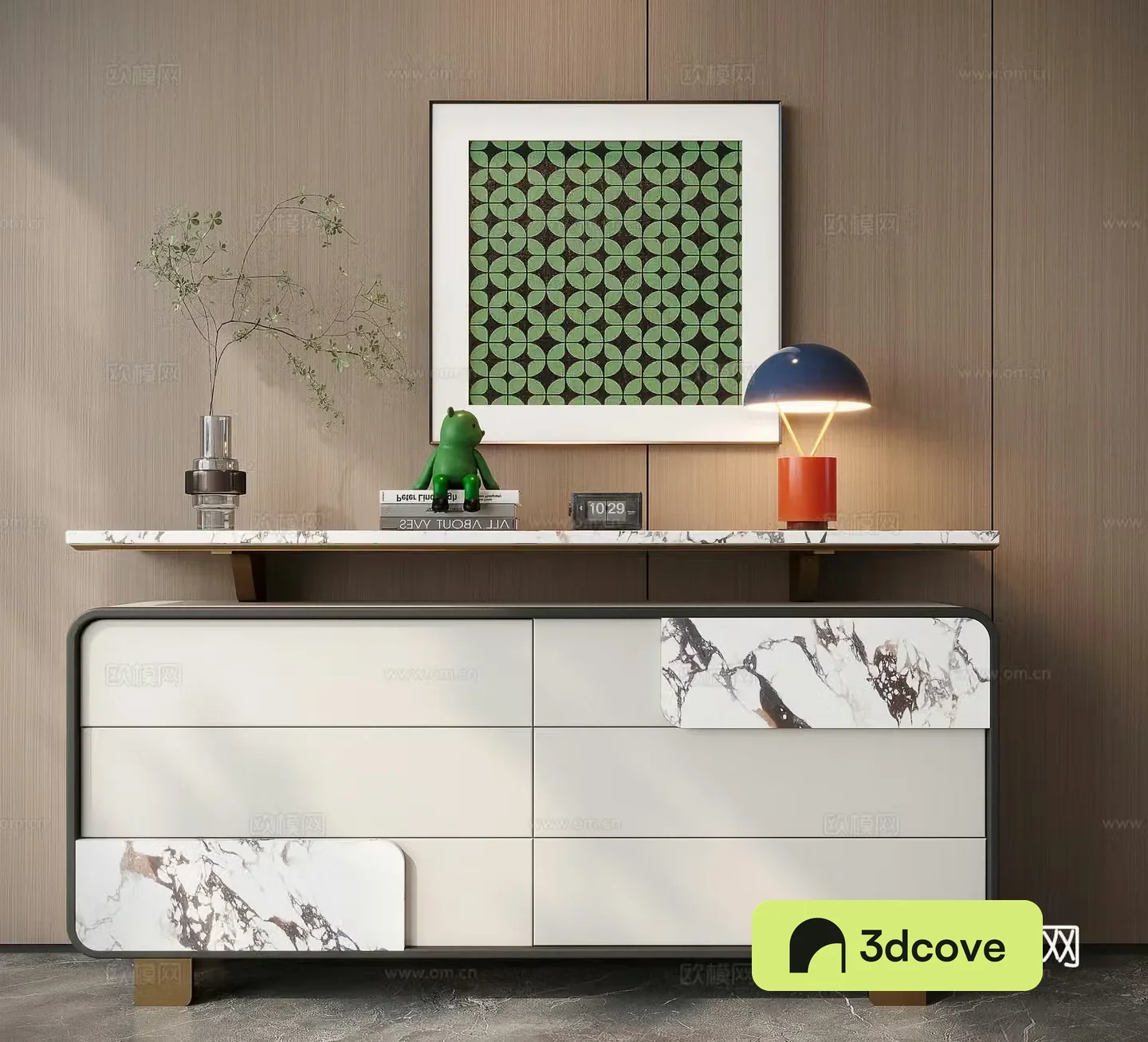 Italian style entrance cabinet drawer cabinet side cabinet