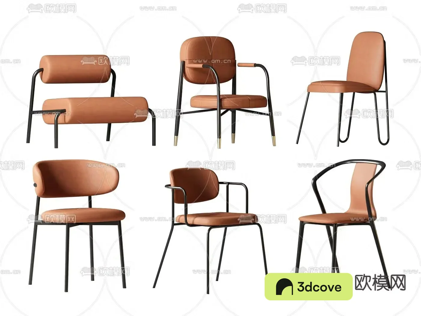 Leather chair dining chair